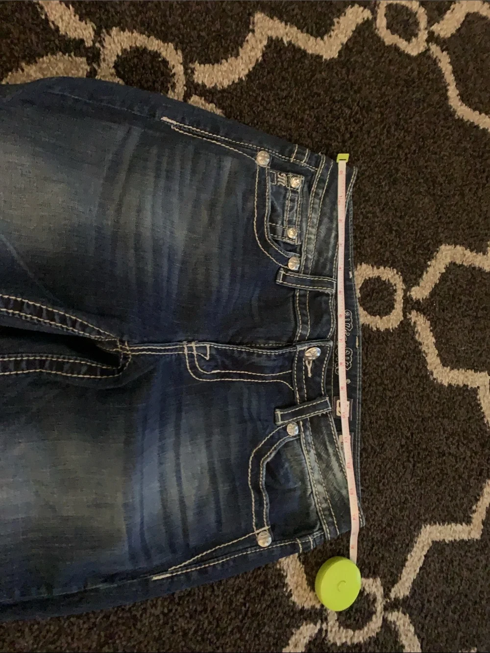 Miss Me Dark Blue Skinny Jeans with Embroidered Back Pocket